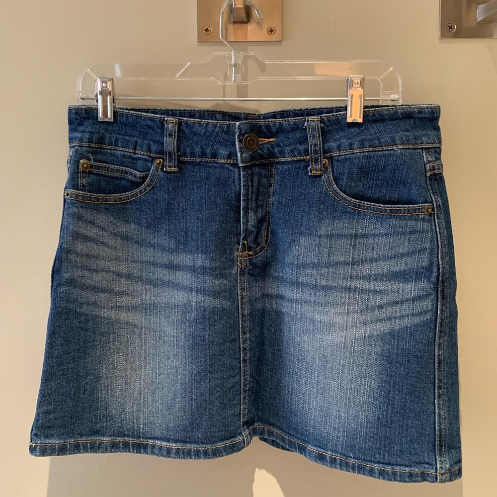 Denim mini skirt